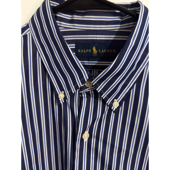 Ralph Lauren Other - Ralph Lauren Button Down Shirt Mens Large Navy Blue White Striped Long Sleeve